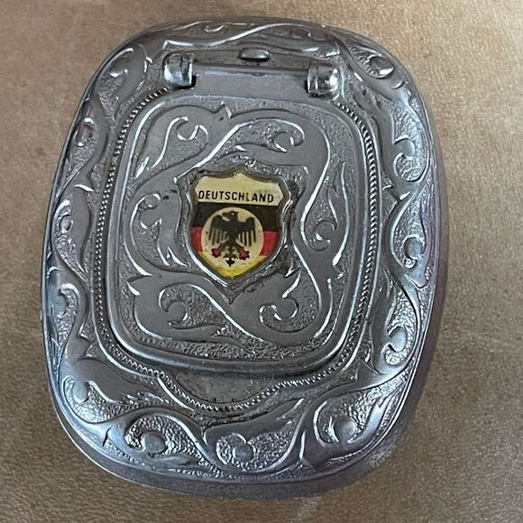 Antique German Army Logo Pocket Ashtray - Picture 2 of 9